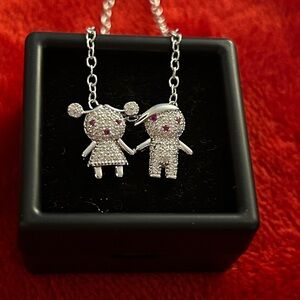 Luxury Boy and girl‎ Moissanite Diamond Necklace